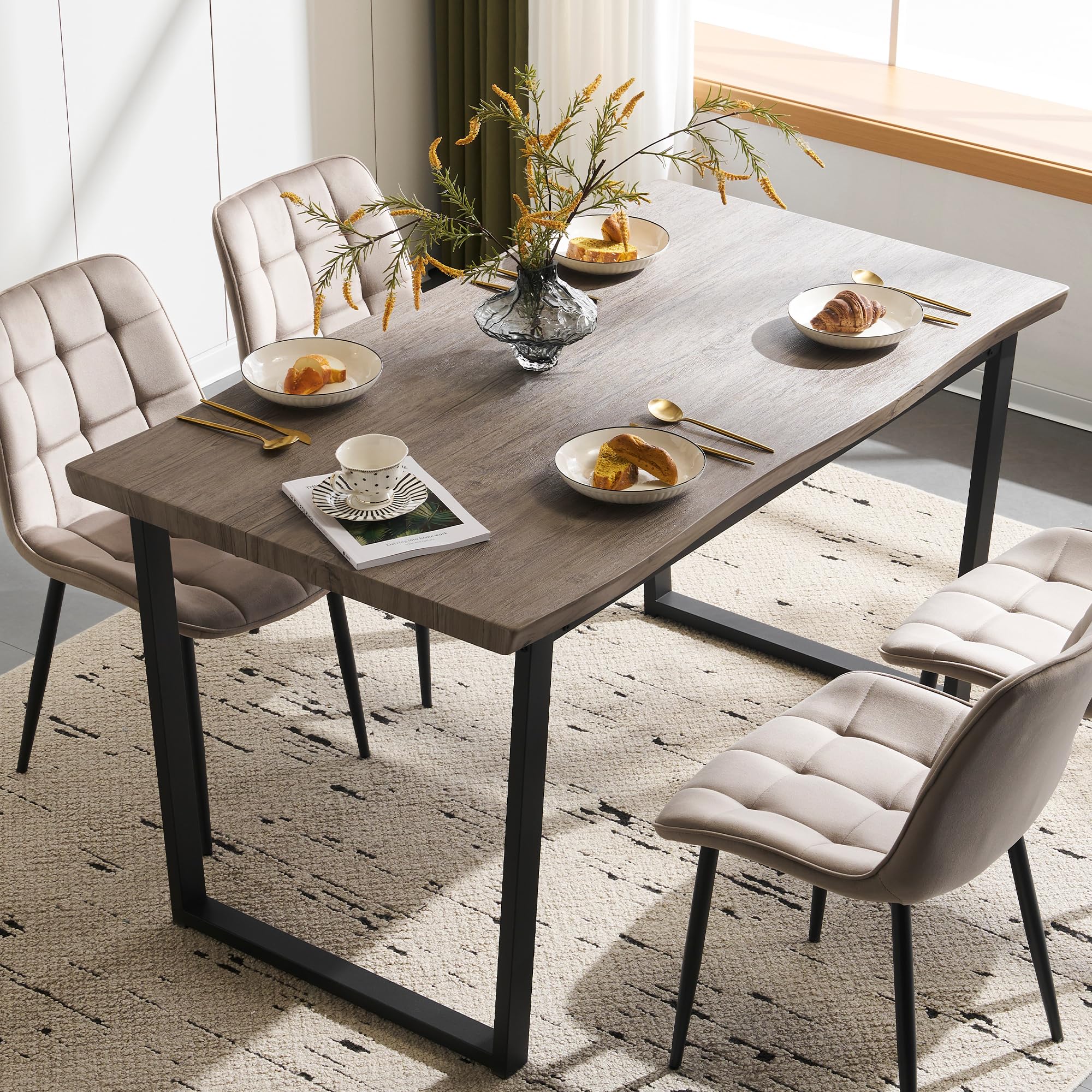 Amazon｜オーエスジェイ(OSJ) ダイニングテーブル 4人 幅140×奥行き80